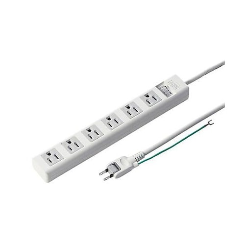 AC125V/15Ax5m タップ(6口