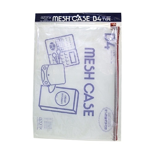 メッシュケース B4パック レッド AZ