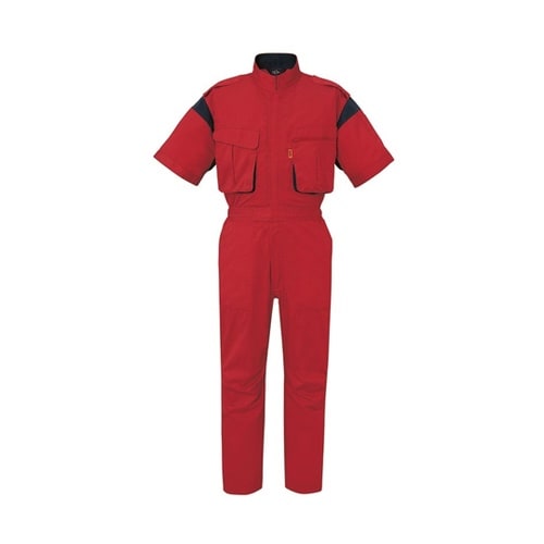 半袖ツナギ服 B3L レッド 180g/