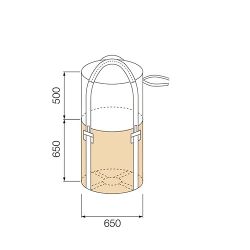 フレコンバック 2点ベルト Φ650mm