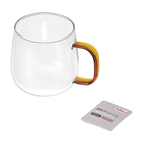 耐熱ガラスマグ 500mL ブラウン 1