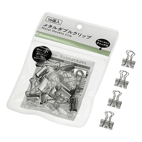 メタルダブルクリップ(小)1箱(16Pセ