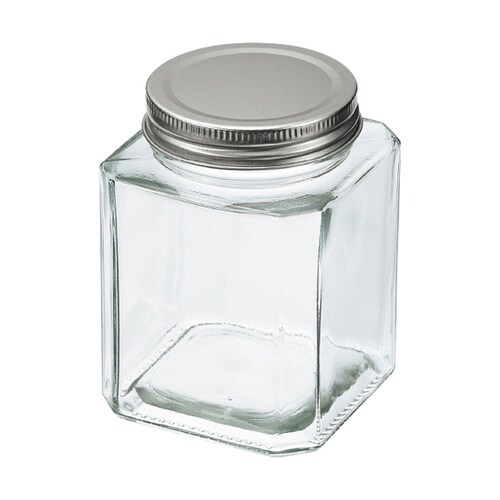 蓋付ガラス瓶(角型)500mL 1箱(6