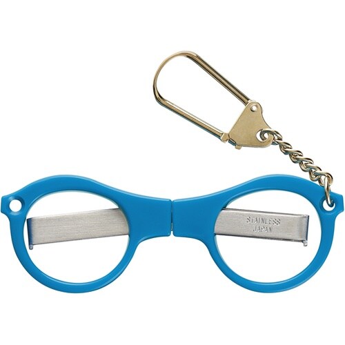 デコピン キーホルダーはさみ ブルー D