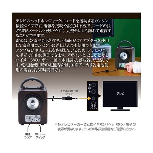 大きな手もとスピーカー + アルカリ乾電
