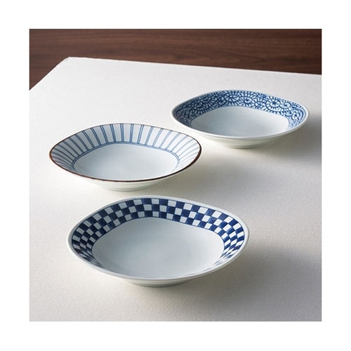 藍屋 多用皿トリオ 21×21×4cm