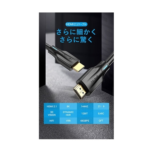 【5本セット】 8K HDMIケーブル