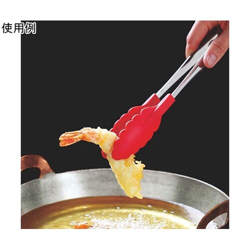 【5本セット】 抗菌耐熱カラートング(中