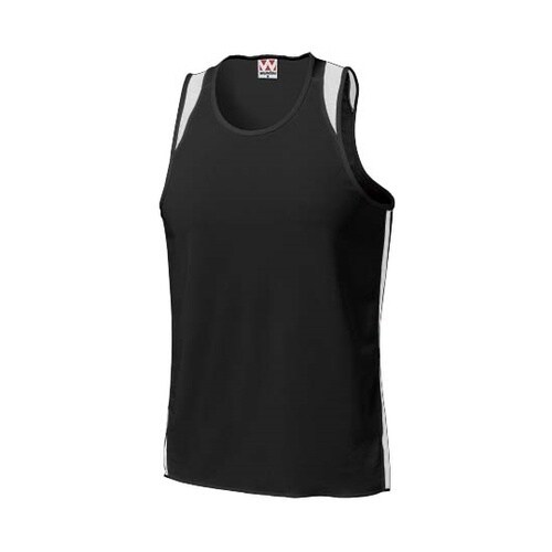 ウィメンズランニングシャツ ブラック×ホ