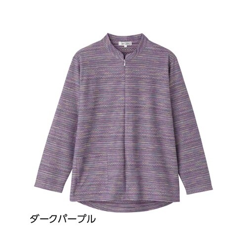 婦人 ロングファスナーTシャツ ダークパ