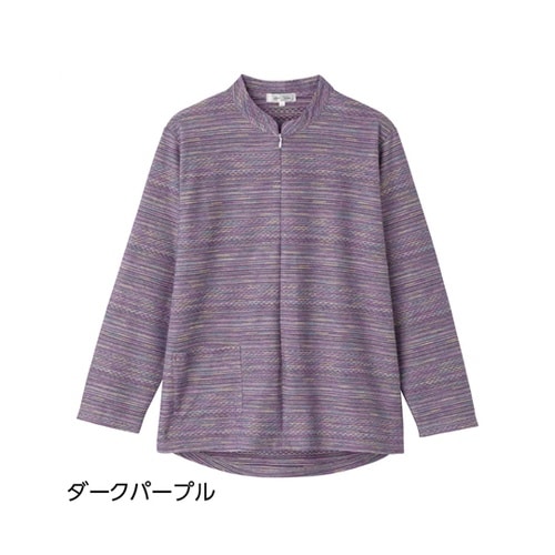 婦人 ロングファスナーTシャツ ダークパ