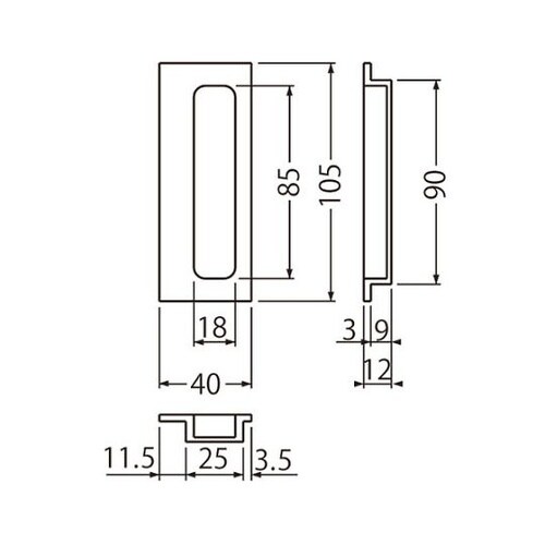 MW−18 リアル戸引手105ミリコゲ茶