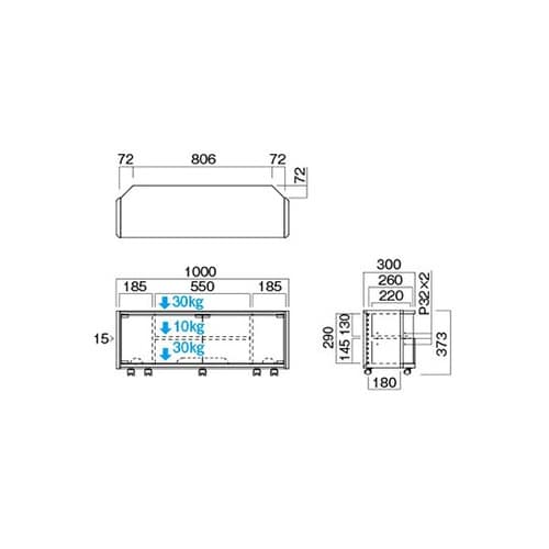 TV−GA1000 薄型テレビ専用ラック
