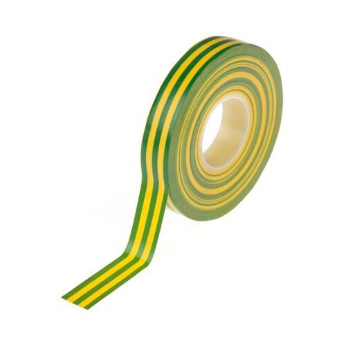 PVC絶縁テープ 緑/黄 幅 12mm