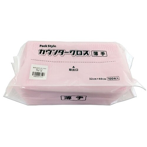 520386カウンタークロス薄手桃9百枚