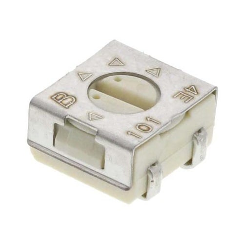 半固定抵抗器 100Ω 0.25W 上面