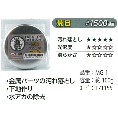 研磨屋の磨き粉 100g入り業務用 荒目