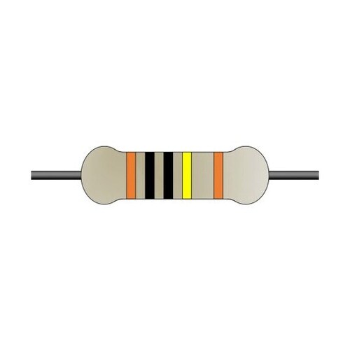 金属皮膜固定抵抗器 0.4W 1MΩ ±