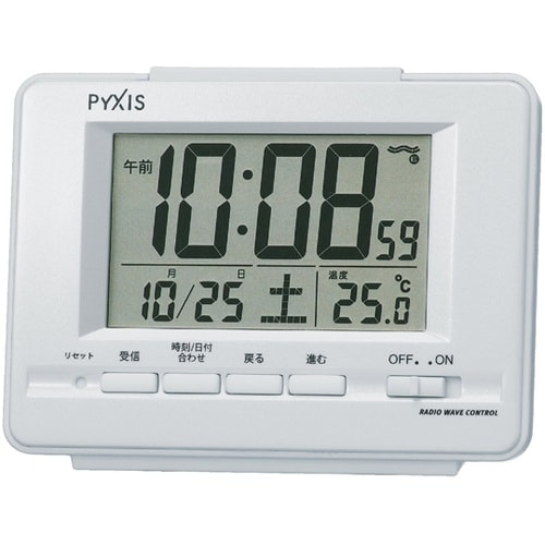 電波デジタル目覚まし時計 90×123×