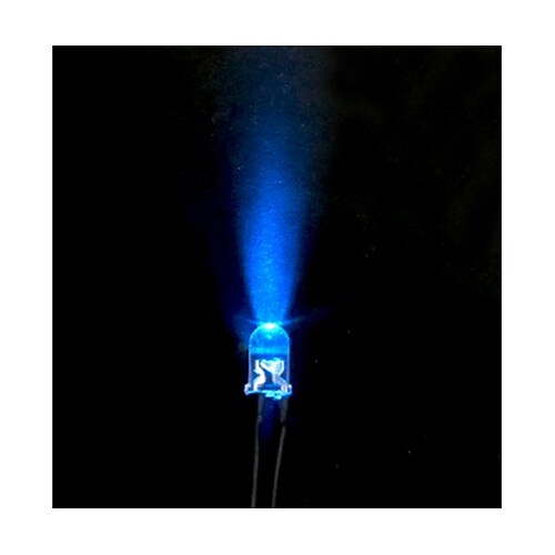 超高輝度コード付きLED (青色・5mm