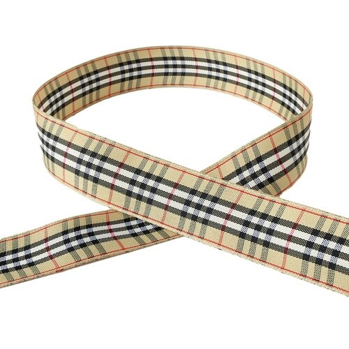 チェックリボン 15mm巾×15m巻 c