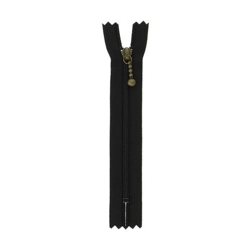 ポーチ用コイルファスナー 12cm 黒