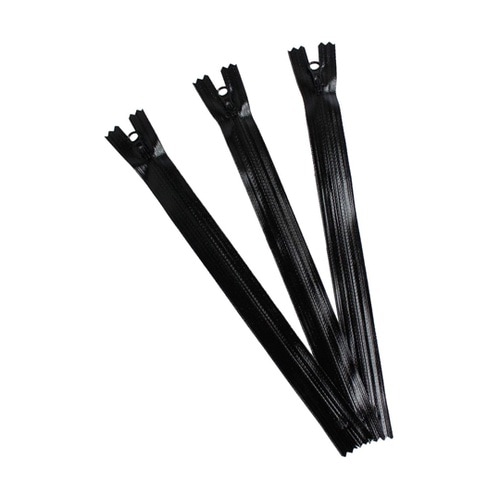 止水ファスナー 25cm ブラック 3本