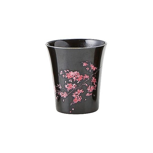 温感黒カップ 桜 中 B52−28