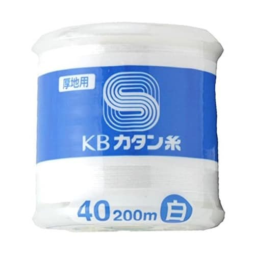 綿カタン糸#40/200m〔色:白〕中厚