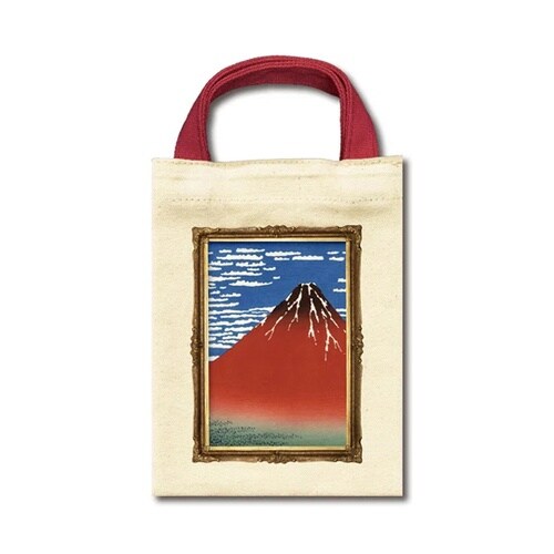 名画コットンミニバッグ(葛飾北斎「赤富士