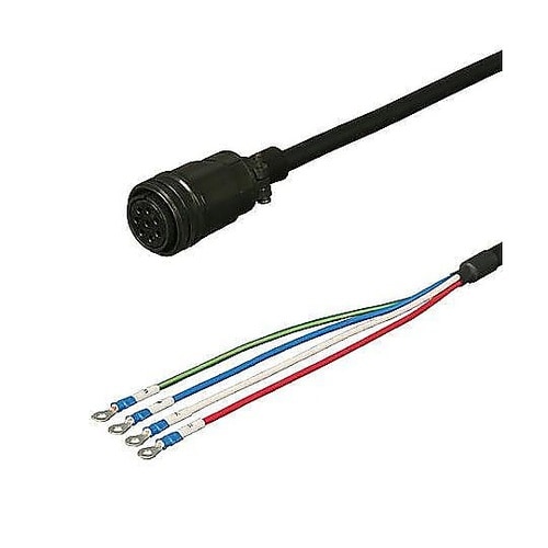 電源ケーブル ストレートプラグ−丸型圧着