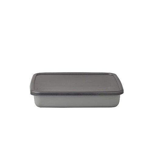 +Gray レクタングル浅型(シール蓋付