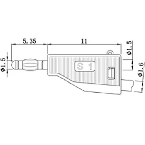 スタック可能バナナプラグ 1.5mm 赤