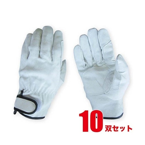 豚革手袋マジック アテ付 M 1袋(10