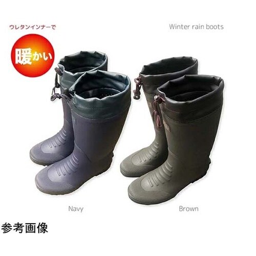 ウレタン裏ワントーンカラーブーツ ブラウ