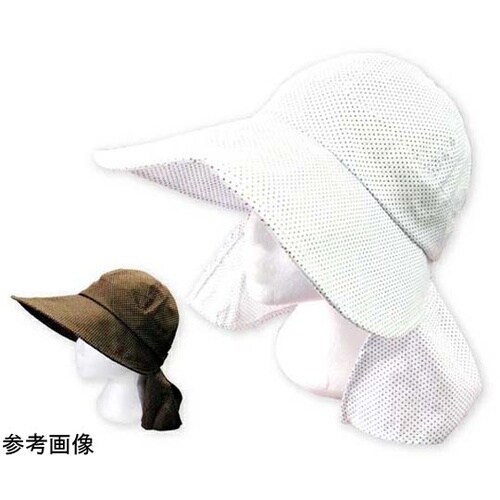 レディースバイザー タレ付 ブラウン J