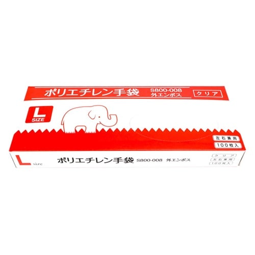 ポリエチレン手袋 クリア Lサイズ 10
