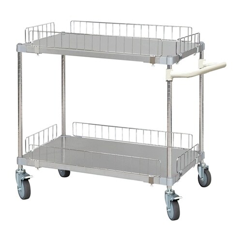 柵ガード付ステンレスシェルフワゴン 60