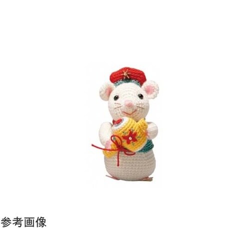 干支編みぐるみキット 大黒天の白ねずみ