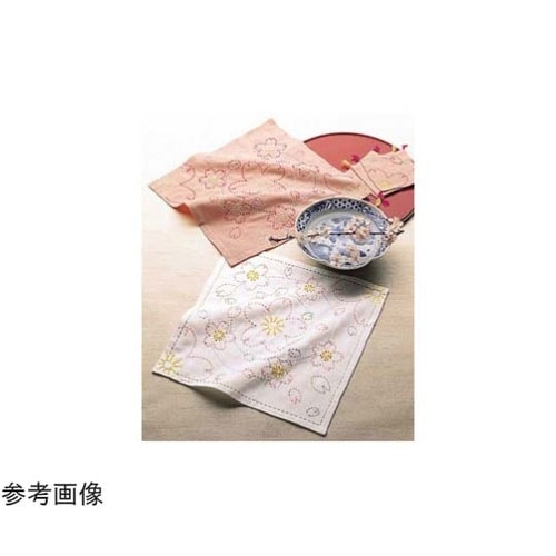 花ふきんキット 刺し子 図案プリント済
