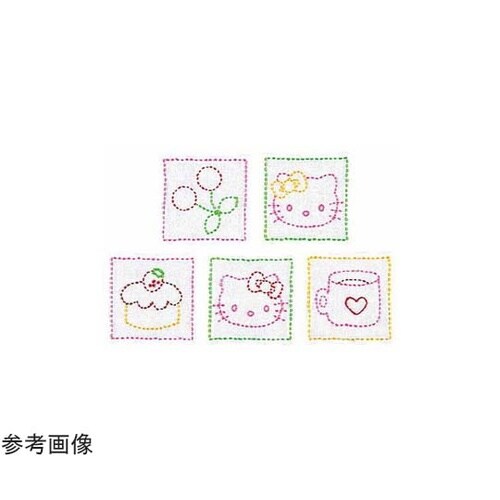 刺し子キット ハローキティコースター 白