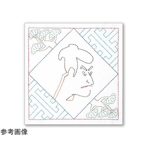 刺し子キット 日本 文化柄 花ふきん 浮
