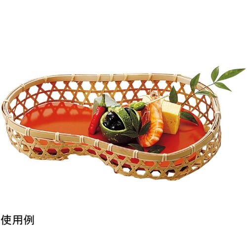 ひさご料理篭(塗板付) 25138