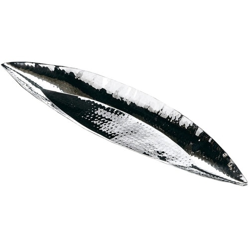 ステンレス槌目 木の葉型盛器(大) 23