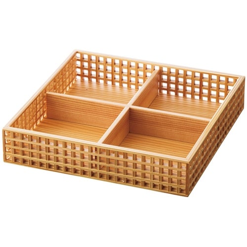 新 細目(ささめ)格子盛器 四ツ切 27
