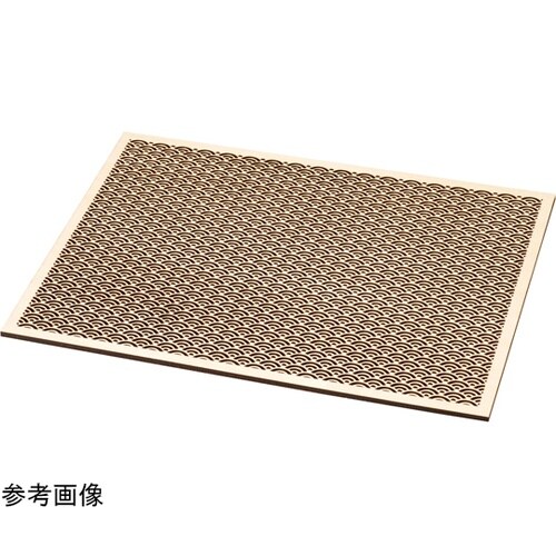 ひのき細密膳 長角(小)青海波 3814