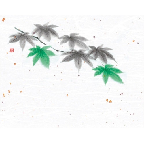 4x5寸花風情 青もみじ(4月ー8月)