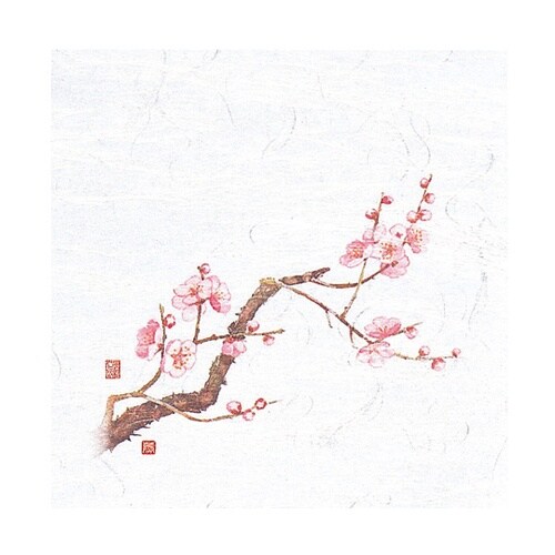 4寸OP懐石敷紙 梅(1月ー3月) (1