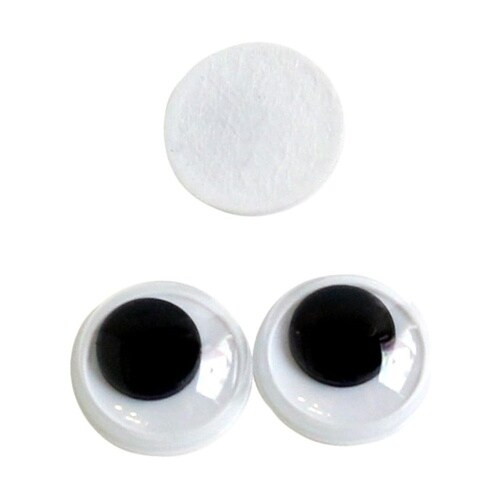 動眼 貼り付け φ8mm 黒 1組(30