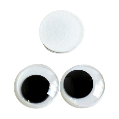 動眼 貼り付け φ12mm 黒 1袋(1